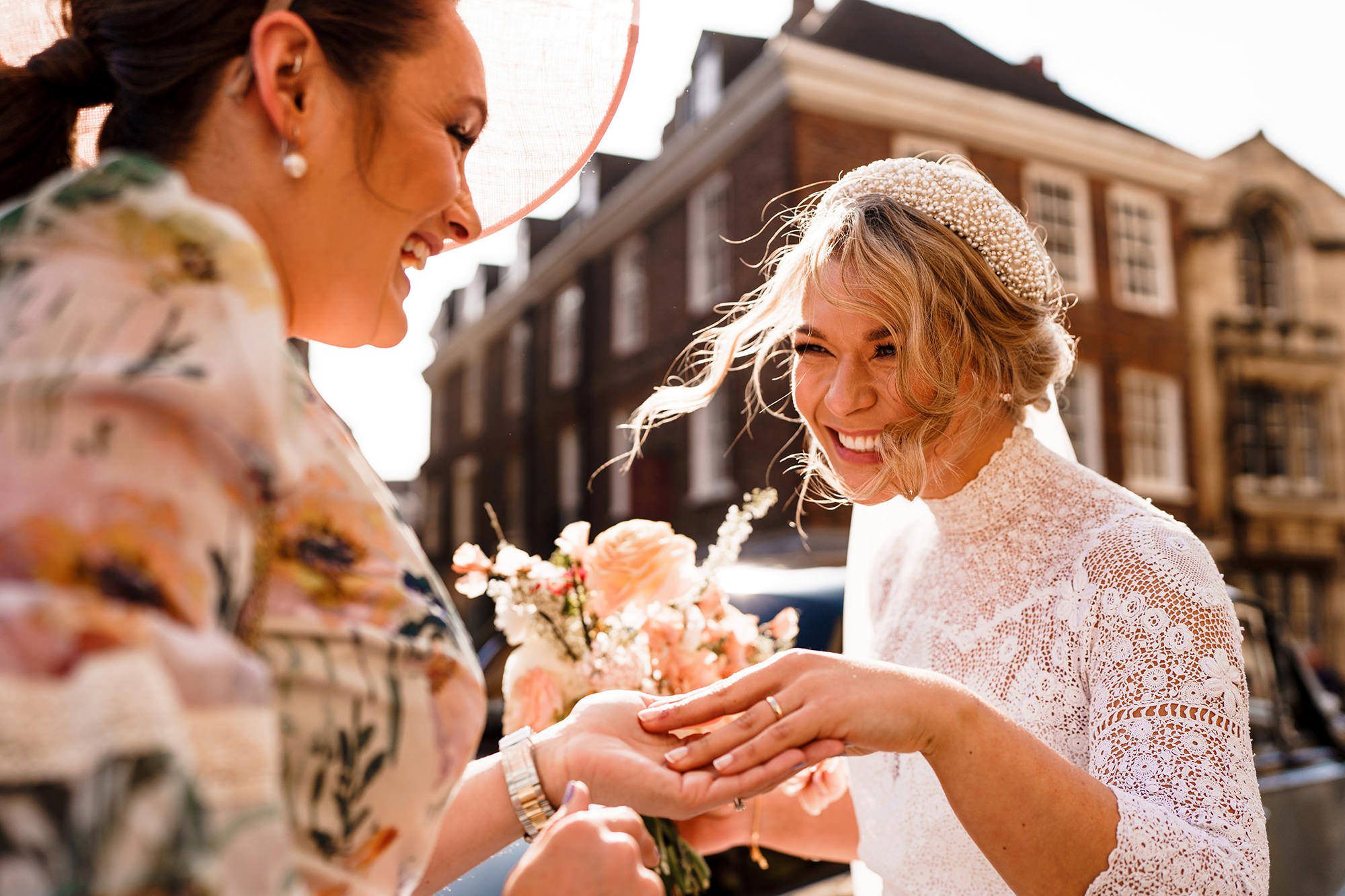 Bride just after the ceremony in a natural candid moment
