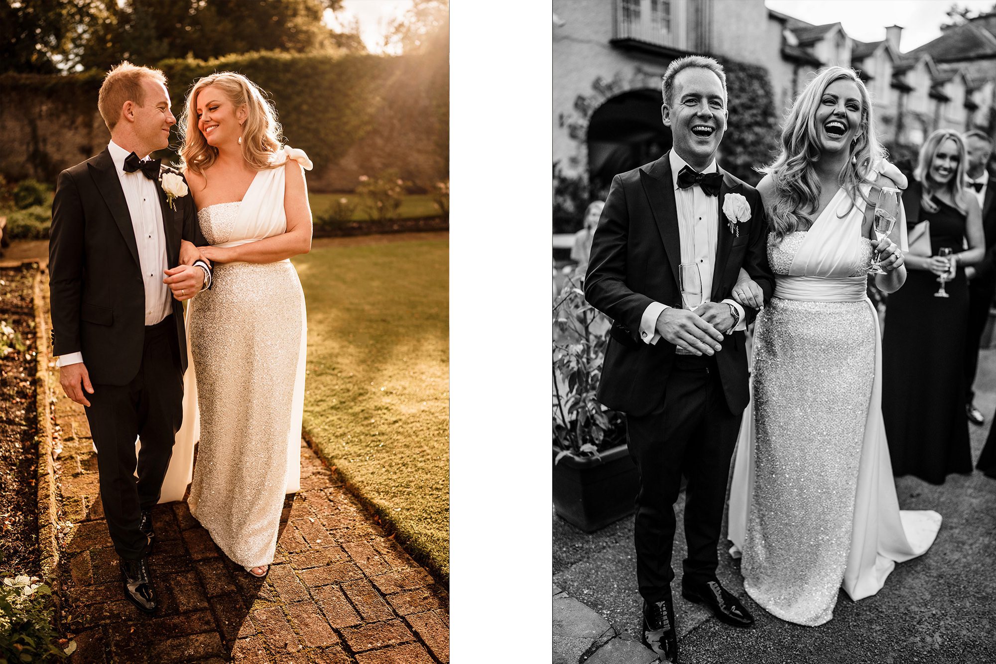 Couple at destination wedding in Ireland