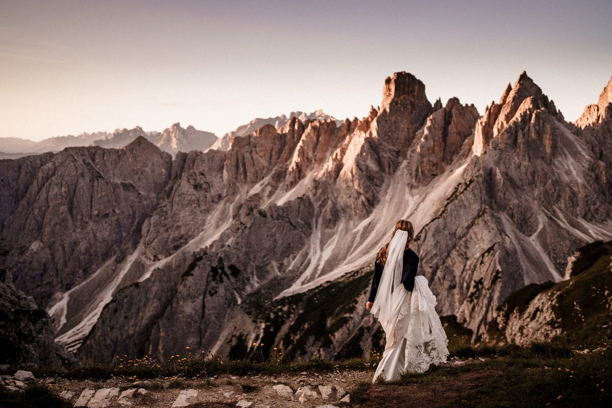 Wedding ceremony location photo idea in the Dolomites