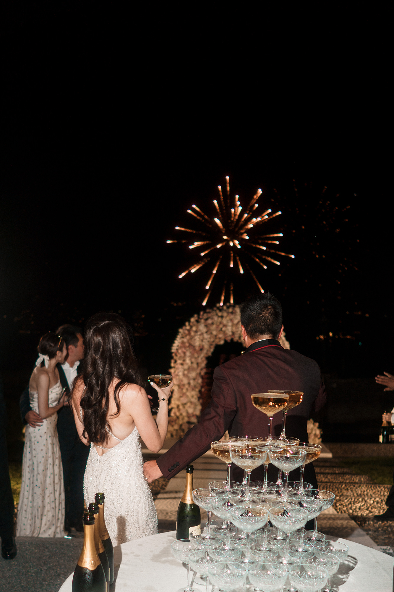Wedding night atmosphere at Villa Erba