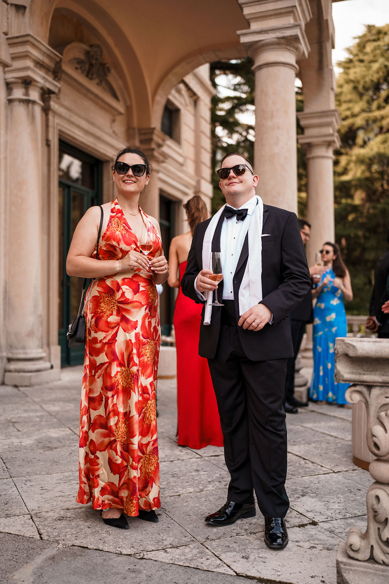 Wedding vows at Villa Erba