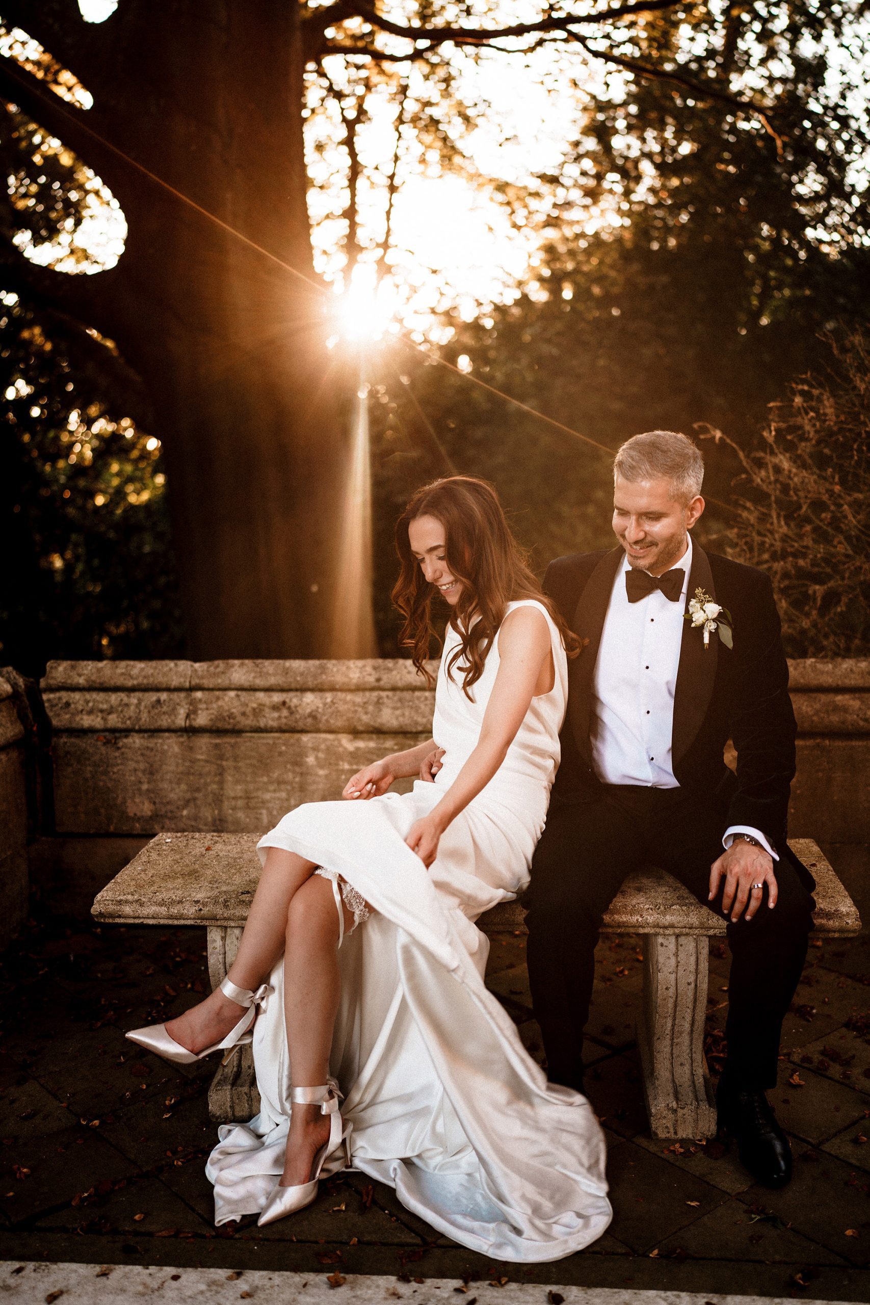 Bride during morning preparations looking relaxed and elegant